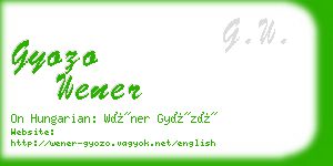 gyozo wener business card